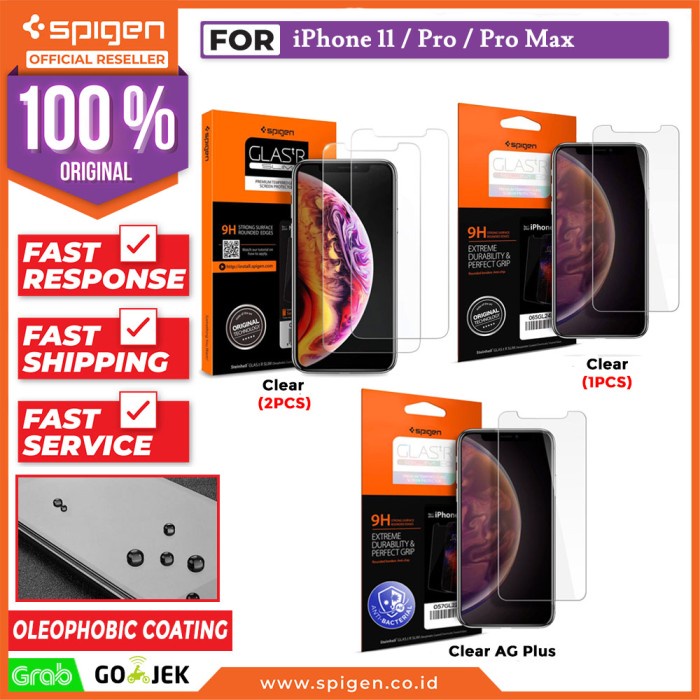 กระจกนิรภัย สําหรับ Iphone 11 Pro Max XS Max XS XR X Spigen SLIM - 11 Max หรือ XS Max
