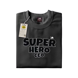 เสื้อยืดแขนสั้น สีเทาดิน ลาย SUPER HERO