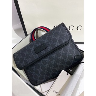 ❌ขายแล้ว❌ Used Gucci GG Supreme Black Belt Bag ปี 2019 แท้ 100% (ไม่แท้ยินดีคืนเงิน)