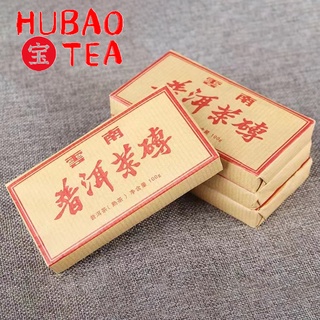 ชา ชาหมัก ชาผู่เอ๋อร์หมัก ชาสุก100กรัม puer Tea 普洱茶砖 ชาดำสามารถช่วยในการขับอุจจาระ ขจัดความร้อนและความอับชื้น