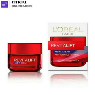 Loreal ลอรีอัล รีไวทัลลิฟท์ แอนตี้ ริงเคิล+เฟิร์มมิ่ง ไนท์ครีม