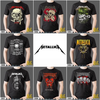 [ใหม่] เสื้อยืดลําลอง ผ้าฝ้าย 100% แขนสั้น พิมพ์ลาย METALICCA HEAVY METAL BAND BAJU UNISEX สีดํา พลัสไซซ์ XS-XXXL สําหรับผู้ชาย ของขวัญวันเกิด