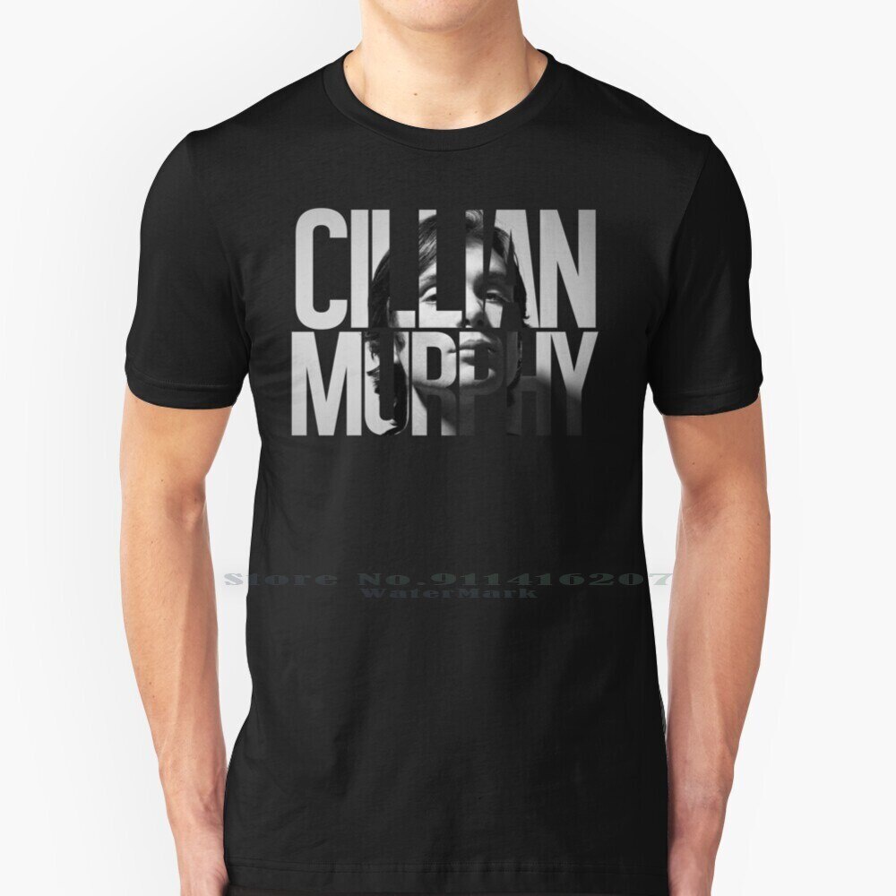 เสื้อยืดคอกลมcrew neckเสื้อยืด ผ้าฝ้ายแท้ 100% พิมพ์ลายภาพยนตร์ Cillian Murphy ActorS-4XL