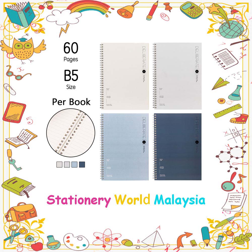 SWM Deli Spiral Notebook Size B5 60 หน้า Buku Nota Lingkaran 螺旋笔记本 [ชุดอร่อย] [ต่อ Book] LB560