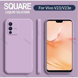 เคสซิลิโคนนิ่ม ทรงสี่เหลี่ยม ป้องกันเลนส์กล้อง สําหรับ Vivo V23 V23E V23Pro V 23 VivoV23 Pro VivoV23E 4G 5G