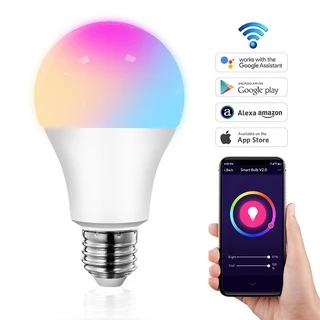 หลอดไฟไฟอัจฉริยะSmart Bulb Tuya เชื่อมต่อผ่านwifiสั่งงานระยะไกลผ่านมือถือรองรับระบบGoogle Home/Alexa
