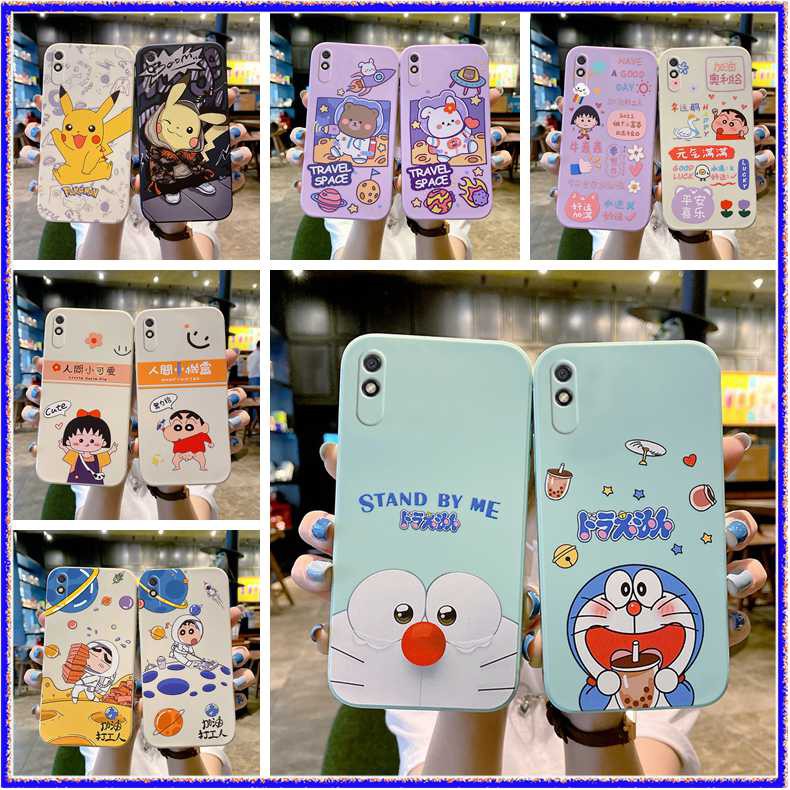 For เคส Xiaomi Redmi 9A เคส Redmi note7 เคส Redmi note8 note8 pro phone case Crayon Shinchan Doraemon Babi Biqiu Astronaut Rabbit Bear Cute Cartoon soft case cover กรณีการ์ตูน เคสซิลิโคน