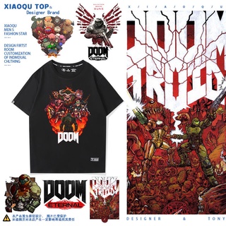 T-shirt  Doom Eternal Doom Eternal Game เสื้อยืดแขนสั้นชายฤดูร้อนเสื้อผ้าหลวมS-5XL