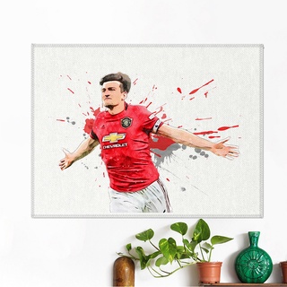 โปสเตอร์ ผ้าแคนวาส Harry Maguire Manchester United แฮร์รี่ แม็คไกวร์ นักฟุตบอล แมนยู แมนเชสเตอร์ยูไนเต็ด