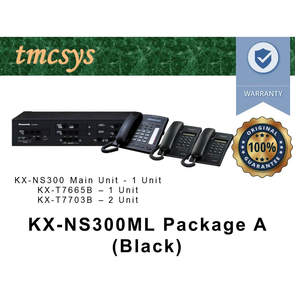 PANASONIC KX-NS300 KX-NS300ML SMART HYBRID PBX (แพ็คเกจ A Black) [สําหรับระบบ PABX]
