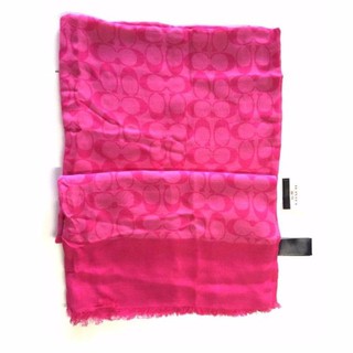 Coach ผ้าพันคอ ผ้าคลุม 85594 Saturated Signature C modal Wrap ShawlScarf สีชมพู