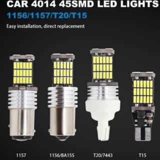 [High Lumen!!]Led[ 1คู่ ] ไฟถอย  T10/T15/T20[7443]/1156/1157 สายโหด สีขาว 6000K สว่าง 1000LM