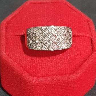 แหวนเพชรแท้หลุดจำนำแฟนซีสวยเรียบหรูทอง14K(585)