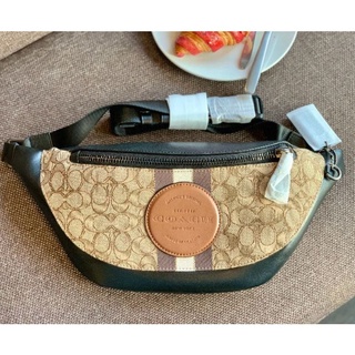 COACH WARREN BELT BAG IN SIGNATURE JACQUARD WITH STRIPE AND COACH PATCH