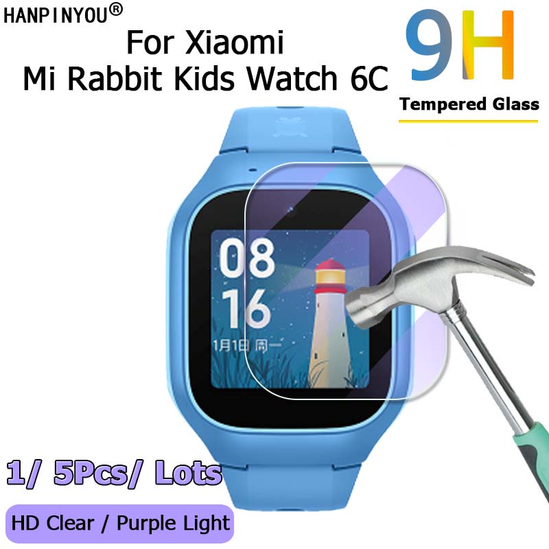 ป้องกันหน้าจอสําหรับ Xiaomi Mi Rabbit เด็ก SmartWatch 6 6C 5C Ultra Clear/Anti Purple Light 2.5D ฟิล