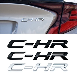 สติกเกอร์ ABS ลายโลโก้ตัวอักษร 3D สําหรับติดตกแต่งท้ายรถยนต์ Toyota CHR C-HR