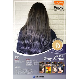 Set Lolane Pixxel สีผม Dip Dye Grey Purple (P06/P42/P17/P38)