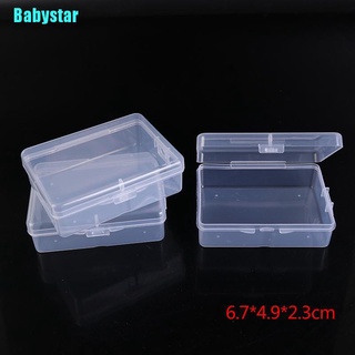 (Babystar) กล่องพลาสติกใส ทรงสี่เหลี่ยม สําหรับเก็บของ 10 ชิ้น
