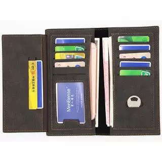 Dompet lelaki กระเป๋าสตางค์ใบยาวผู้ชาย Casual กระเป๋าสตางค์หนังบางบางบางกระเป๋าสําหรับนักศึกษาวิทยาลัยหนุ่มคลัทช์เงิน
