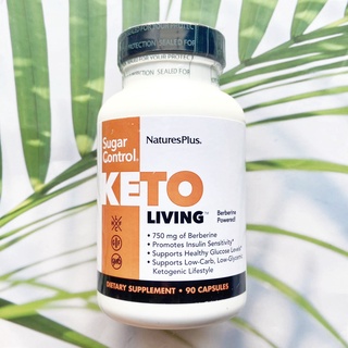 คีโต  KetoLiving Sugar Control 750 mg of Berberin 90 Capsules (NaturesPlus®)