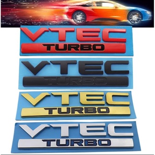 ตัวอักษร วีเทค เทอร์โบ ติด ฮอนด้า ซีวิค เอฟซี โลโก้มีกาวพร้อมติดตั้ง VTEC TURBO Honda Civic FC FK CRV Jazz Accord city l