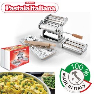 Imperia Pasta Machine and Ravioli Mould ชุดเครื่องทำเส้นพาสต้าและราวีโอลี่ 508 เครื่องทำเส้นพาสต้า 6 ชนิด