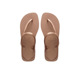 HAVAIANAS รองเท้าแตะผู้หญิง FLASH URBAN SANDALS ROSE GOLD สีทอง 40000393581GDXX (รองเท้าแตะ รองเท้าผู้หญิง รองเท้าแตะหญิง รองเท้ารัดส้น)