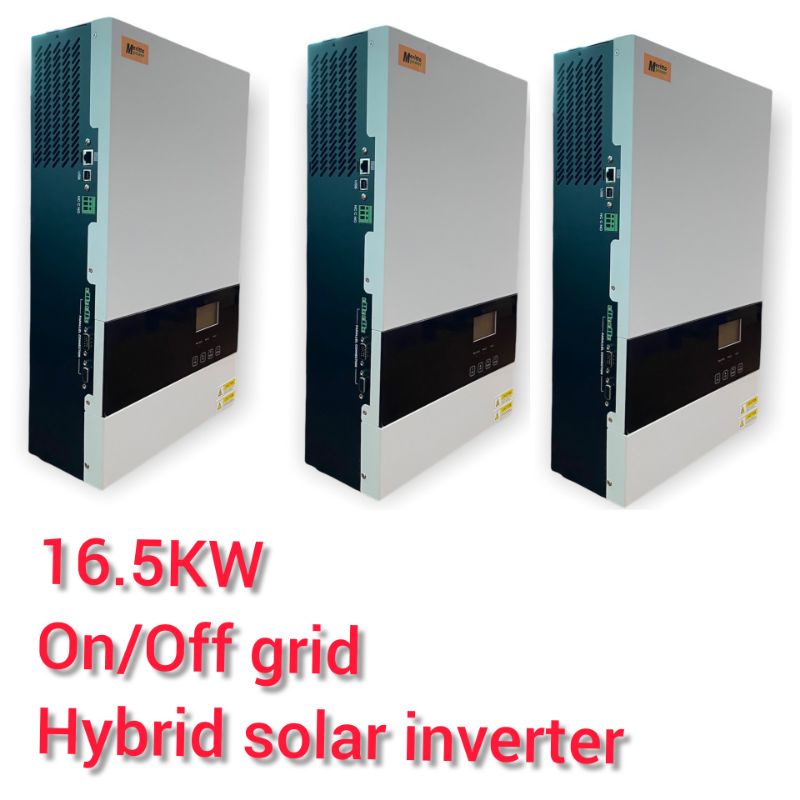 16.5KW On /off grid Hybrid solar inverter 48V 240A(90x3)MPPT 230VAC/380VAC work without battery