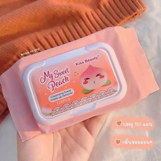 Kiss Beauty My Sweet Peach เช็ดเครื่องสำอางลูกพีช