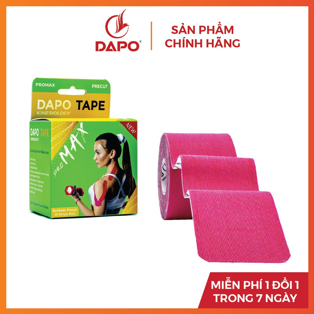Dapo Sports Muscle Tape Pre-Cut Pink Synthetic Fiber ป้องกันและรองรับการกู้คืนการบาดเจ็บ