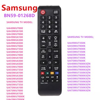 รีโมตคอนโทรล Samsung BN59-01268D สําหรับสมาร์ททีวี Samsung UA40MU7000 UA43MU6100 UA43MU7000 UA49MU6100 UA49MU7000 UA50MU6100 UA50MU7000 UA55MU6100 UA55MU7000 UA65MU6100 UA65MU7000 UA75MU6100 UA75MU7000 BN59-01268D MU8000 MU9000 Q7C Q7F Q8C Fernbedienung