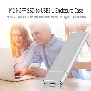 อะแดปเตอร์ USB 3.1 to M . 2 NGFF SSD Mobile Hard Disk Box สำหรับ M 2 SATA SSD sporthealth