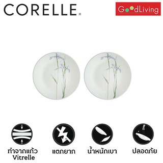 Corelle จานอาหาร ขนาด 7 (18 cm.)ลาย Shadow lris  2 ชิ้น /C-03-106-333-2