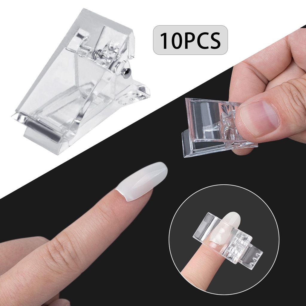 10 Pieces Nail Tips Clip Manicure Nails Accessories Tool Clips for Salon