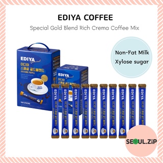 [EDIYA] 3-in-1 กาแฟเกาหลี ผสมทองคําพิเศษ เข้มข้น Crema กาแฟสําเร็จรูป 10T, 30T