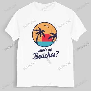 เสื้อยืดผ้าฝ้ายพรีเมี่ยม เสื้อยืดคอกลม ผ้าฝ้าย พิมพ์ลาย Brooklyn 99 Nine Nine Tv Show What Up Beaches ขนาดใหญ่ สําหรับผู