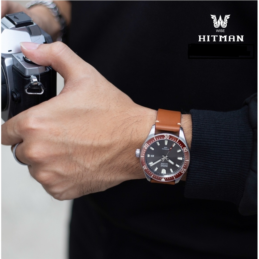 WISE สายนาฬิกาหนังแท้ HITMAN.L ขนาด 20 mm.