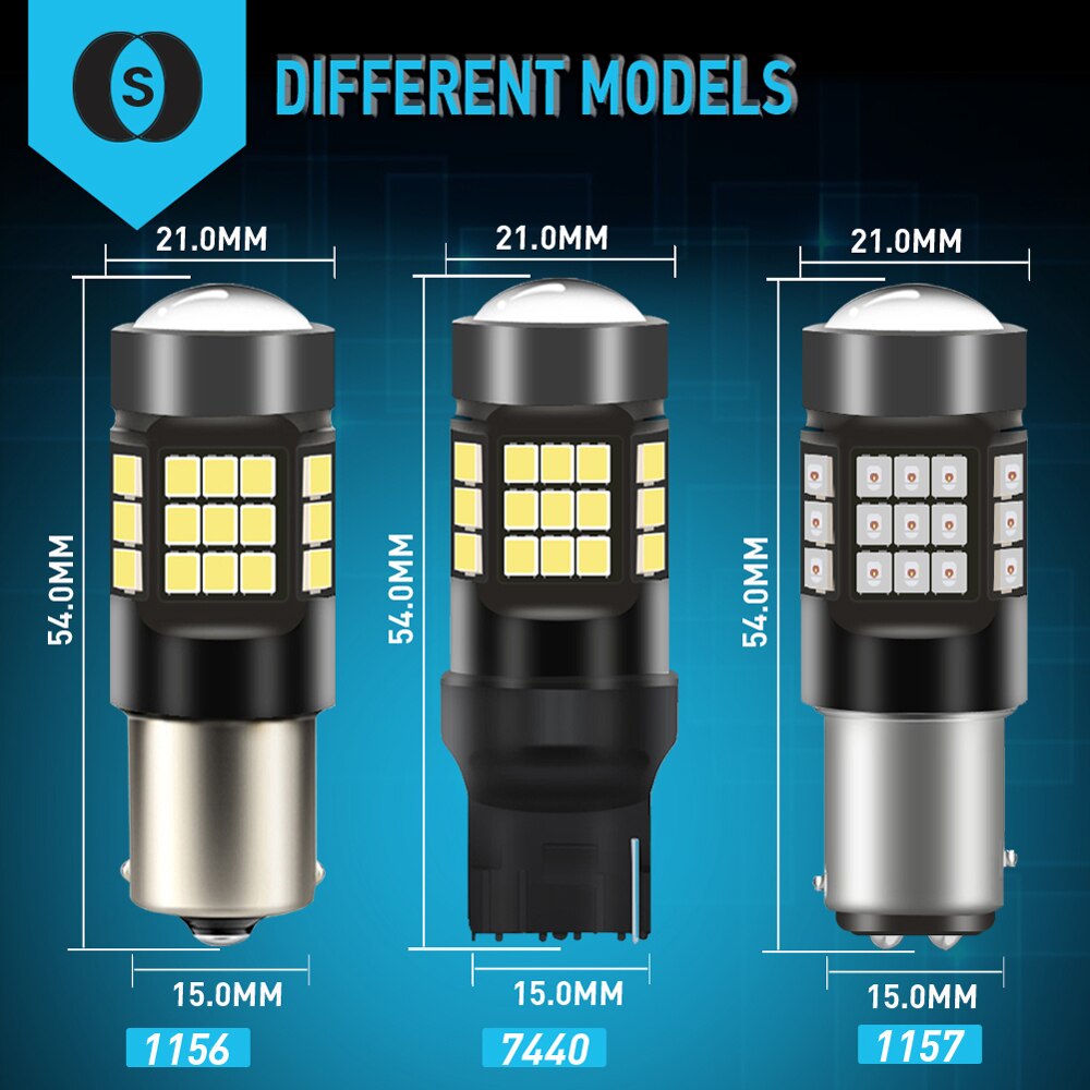 COD2PCS 1156 P21W led Car Rear Reverse Backup Light Bulb BA15S Auto