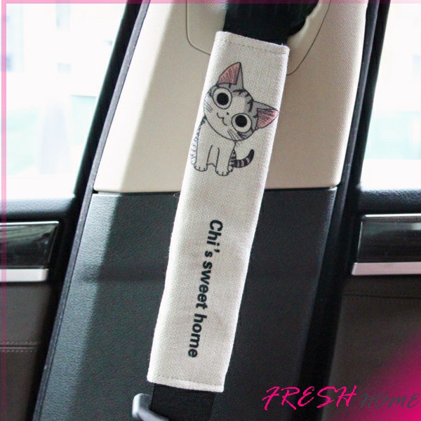 ผ้าคลุมไหล่เข็มขัดนิรภัยรถยนต์ ตัวป้องกันเข็มขัดนิรภัยในรถยนต์ ของแต่งรถ car seat belt shoulder cover - รูปที่ 2