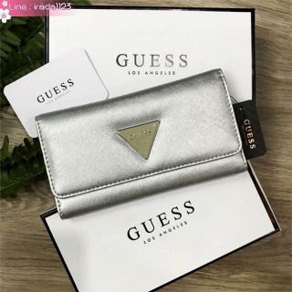 GUESS FACTORY WOMENS SAFFIANO LONG WALLE ของแท้ ราคาถูก