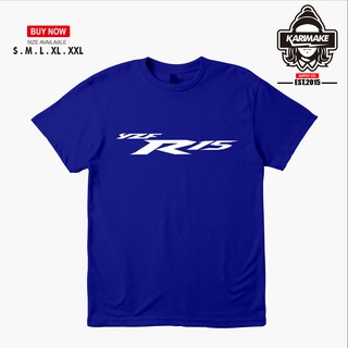 เสื้อยืด พิมพ์ลายโลโก้ยานยนต์ Yamaha R15 Karimake