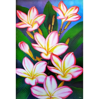 โปสเตอร์ ภาพวาด ดอกไม้ ดอกลั่นทม ลีลาวดี POSTER 24”x34” นิ้ว The Garden Gurus Growing Frangipani Plumeria v2