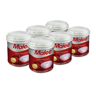 🔥แนะนำ!! มาลี ลิ้นจี่ในน้ำเชื่อม 8.25 ออนซ์ x 6 กระป๋อง Malee Lychee in Syrup 8.25 oz. x 6 Cans