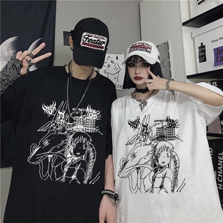 ย้อนยุคChihiro เสื้อยืดแขนยาว พิมพ์ลายกราฟฟิค สไตล์ฮิปฮอป ฮาราจูกุ แฟชั่นฤดูร้อนS-5XL