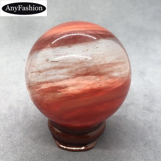 Red Crystal Ball Speculum ลูกบอลคริสตัลสีแดงถ่าง 4.5-5cm ควอตซ์บอลตกแต่งหินธรรมชาติ