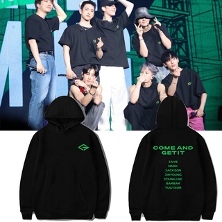 Kpop GOT7 HOMECOMING FANCON เสื้อกันหนาวลําลอง มีฮู้ด กระเป๋าเสื้อกันหนาว Unisex