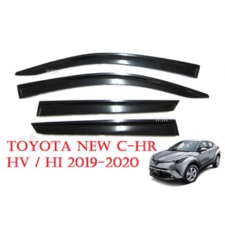 (4ชิ้น) กันสาดประตู โตโยต้า ซีเอชอาร์ 2018 - 2022 2023 สีดำ Toyota C-HR CHR HV HI Windshield กันสาด กันฝน ของแต่งCHR AO