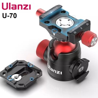 Ulanzi U-70 Pano Dual Cold Shoe Vlog หัวบอลโลหะขาตั้งกล้อง สําหรับกล้อง DSLR