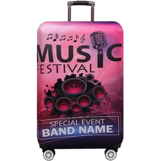 Suit case cover ถุงคลุมกระเป๋าเดินทาง (Music Festival)