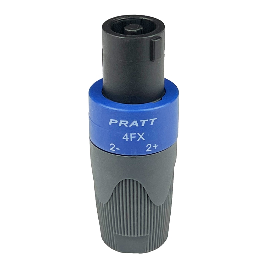 🔥ลดทันที30฿ โค้ดINC6LEL6🔥Speakon 4P Male Connector ปลั๊กสเปคคอน 4P ยี่ห้อ PRATT ตัวผู้ (สีฟ้า) ต่อสายลำโพงเข้าตู้ลำโพง ท